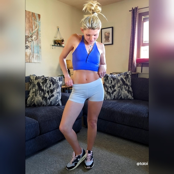 NWOT FP Movement Good Karma Micro Short in Grey - Picture 3 of 8